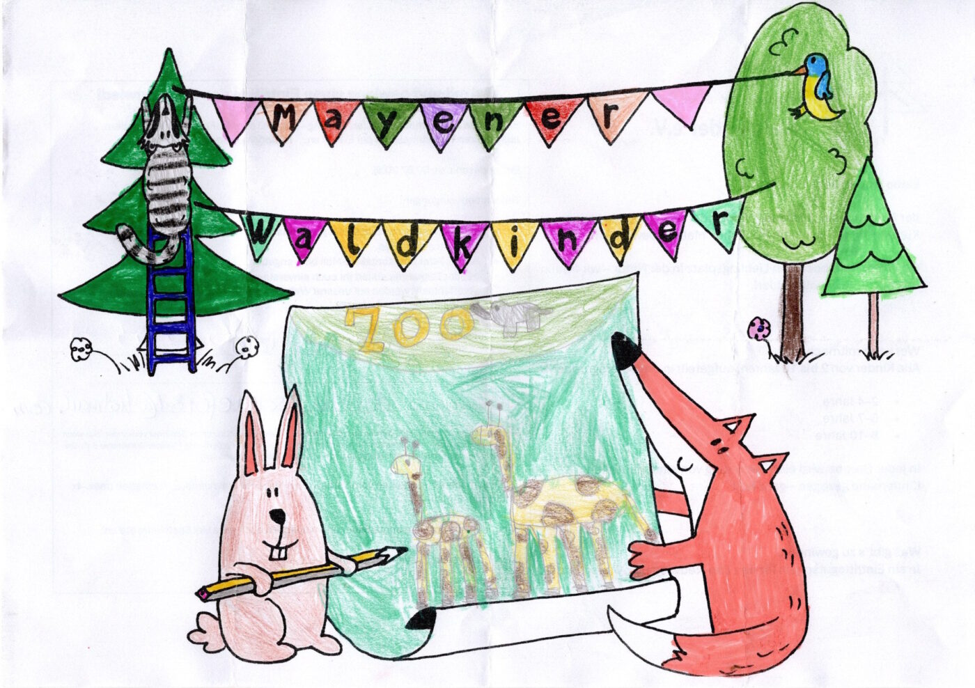Gewinnerbild des Malwettbewerbs des Fördervereins Mayener Waldkinder e.V. von Janne